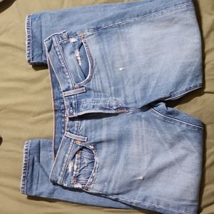 Levi's 501 cropped button fly jean